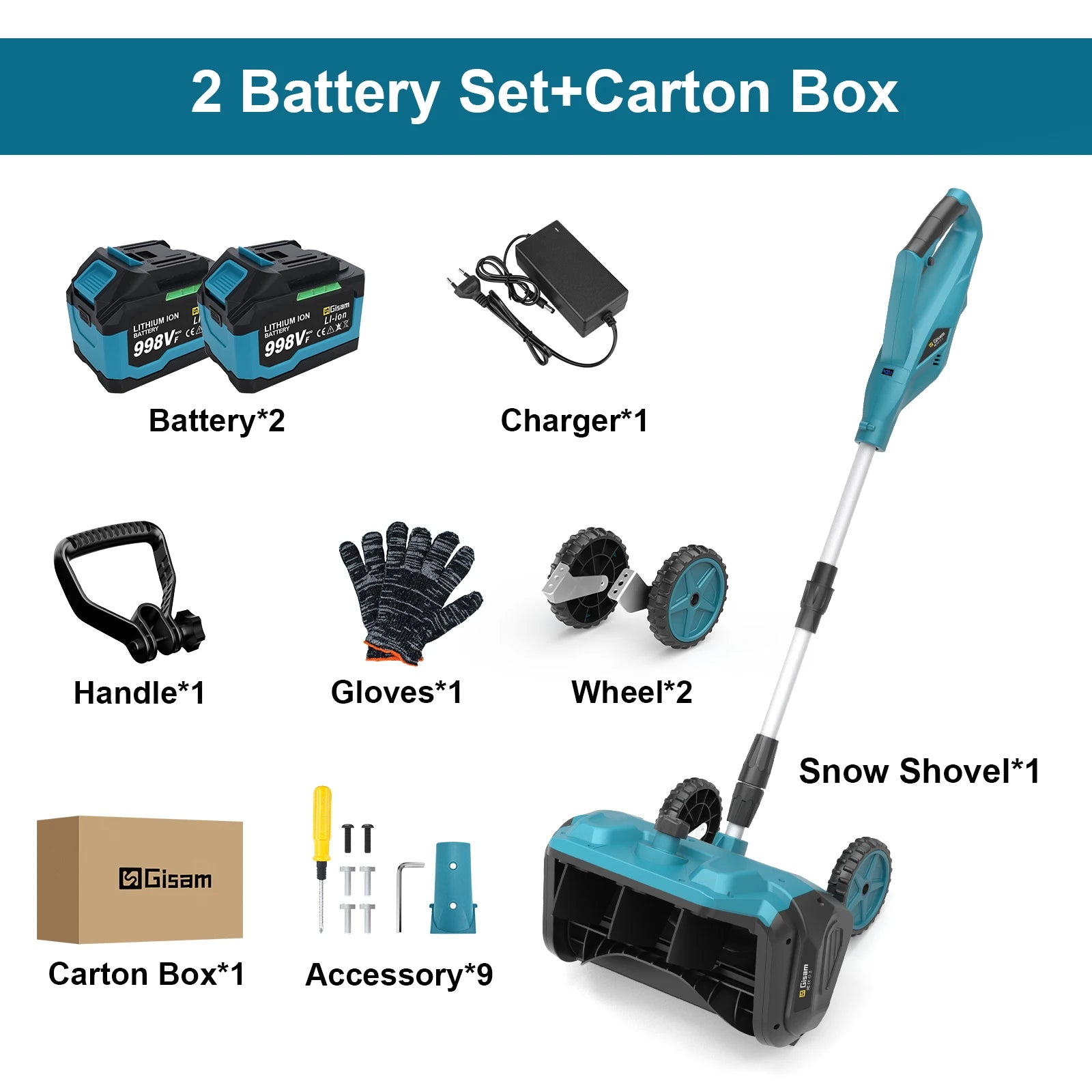 G perfil 13 Zoll bürstenloser elektrischer Schneepflug Schneekehrmaschine Akku-Sauberes Straßenhof-Elektrowerkzeug für Makita 18 V Akku-Pin