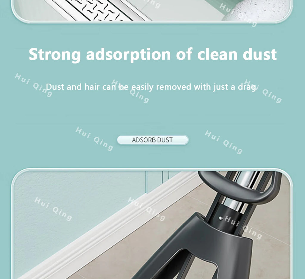 Gepresster selbstentleerender Gummi-Baumwollmopp, freihändiger magischer selbstreinigender Flachmopp, wiederverwendbarer Schwamm, Haushalts-Bodenreinigungswerkzeug