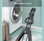 Gepresster selbstentleerender Gummi-Baumwollmopp, freihändiger magischer selbstreinigender Flachmopp, wiederverwendbarer Schwamm, Haushalts-Bodenreinigungswerkzeug