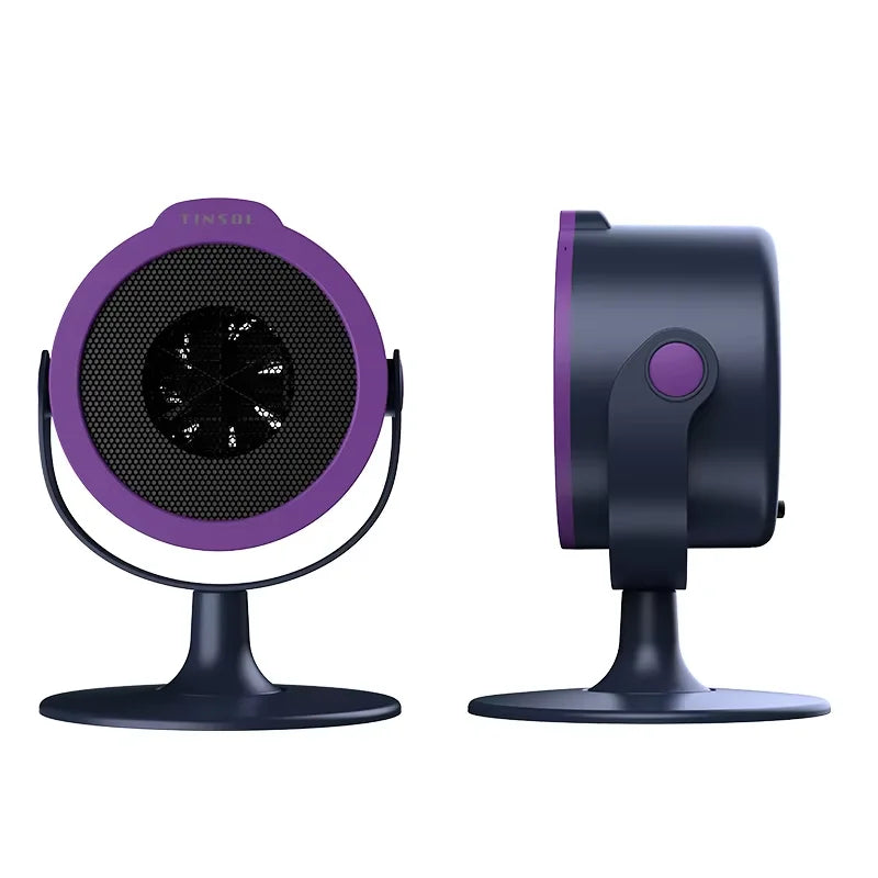 Die tragbare Mini-Heizung mit zweistufiger Warmlufteinstellung eignet sich für den Einsatz auf Heim- und Büroschreibtischen sowie Fußwärmer