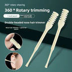 2-in-1-Nasenhaarschneider, 6 Stück Nasenloch-Haarentferner-Werkzeug, doppelseitiges Nasenhaarmesser, manuell 360 °   Rotierender Nasenhaarschneider