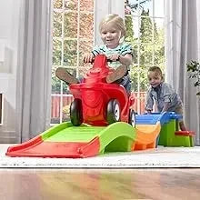 Achterbahn-Kinderspielzeug, Ride On Push Car, Spielset für drinnen und draußen, kompakte Aufbewahrung, max