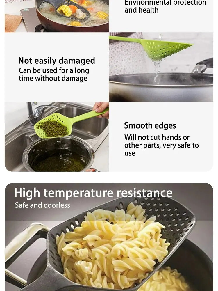 Sieb Löffel Große Trichter Gebratene Lebensmittel Sieb Gemüse Lebensmittel Wasser Filter Tragbare Home Küche Kochen Werkzeuge