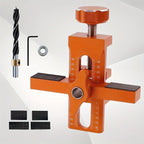 2-in-1-Schranktürform, langlebig und präzise mit verstellbarem Führungsstift, 3 Bohrer und Präzisionswaagen