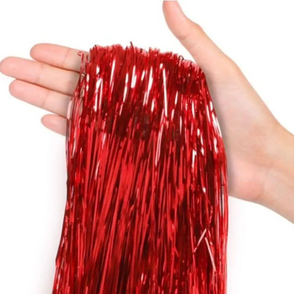 Wiederverwendbarer Weihnachtsbaum aus Metalldraht, Festivals, Dekor, silberfarben, Weihnachtsbaum, Lametta, Eiszapfen, schillernde Goldfarbe