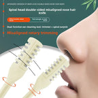 2-in-1-Nasenhaarschneider, 6 Stück Nasenloch-Haarentferner-Werkzeug, doppelseitiges Nasenhaarmesser, manuell 360 °   Rotierender Nasenhaarschneider