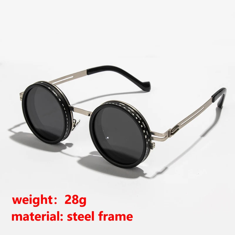 Ah-Mee ND2-400 Sonnenbrille – Polarisiert, 9 Stufen, UV400, Punk-Stil, Unisex