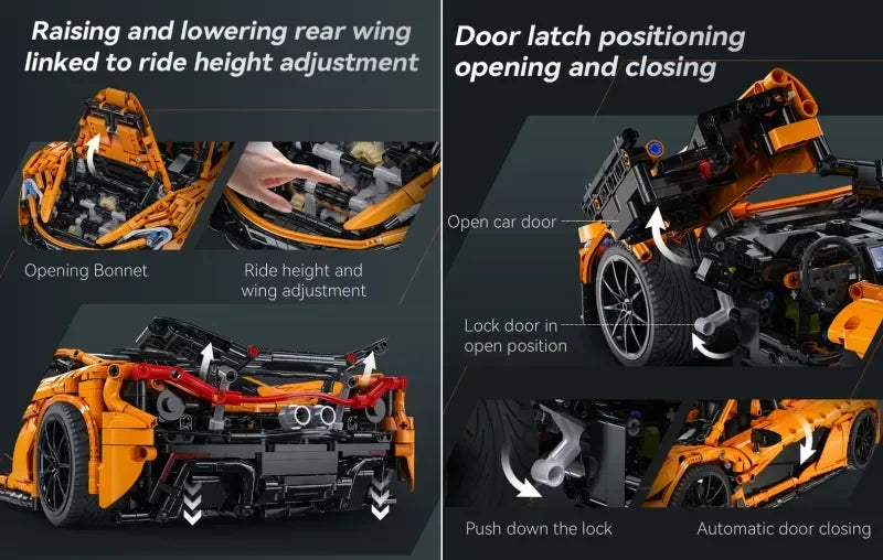 Cada 1:10 Moc Designer pvd lächelnder assassin super Rennwagen, Modellbausteine, v8 Zylinder, auto, Geschwindigkeit, Fahrzeugspielzeug für kinder