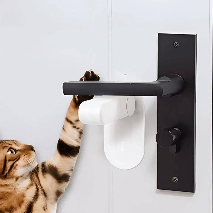 Türhebelschloss Universal Anti-offener Griff Kind Baby Sicherheitsschlösser Stanzfreies Multifunktions-Sicherheitsschloss mit versteckter Knopfschnalle