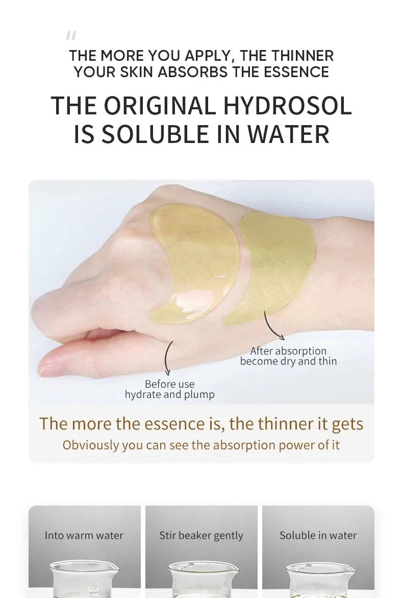 60/120 Stück Augenmaske Avocado Gold Befeuchten Straffung Verbessern Sie die Tränensäcke Augenklappen Anti-Falten-Augenklappen für Augenringe