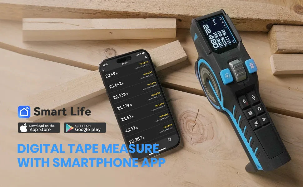 Acegmet dtx10 3-in-1-Messgerät. 2,0" ips-Display & Laser-Positionsmarkierung & 100 m Entfernungsmesser & Stahlband, Werkzeuge für Deko