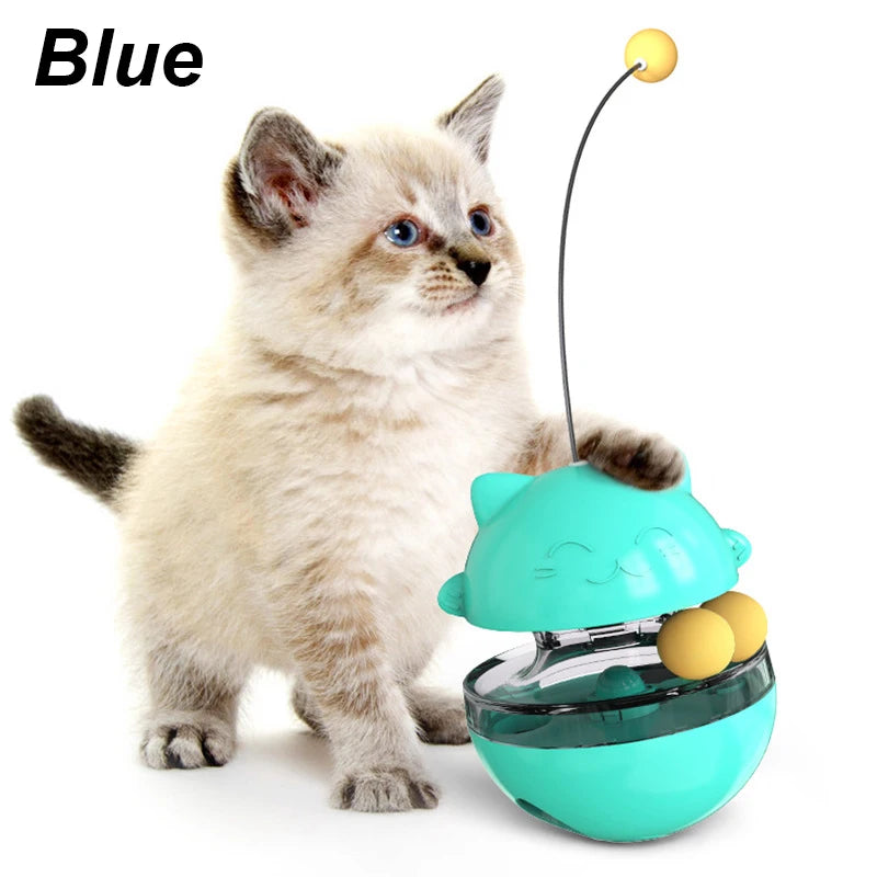 Neue lustige Katze Stick Katze Spielzeug Tumbler Leck Lebensmittel Ball Katze lindern Langeweile Tumbler Heimtierbedarf spielen mit Lebensmittelspüler selbst