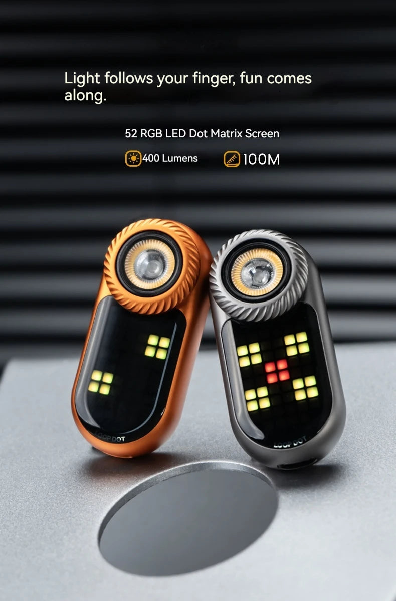 LOOPSK09-LOOPDOT LOOP Multifunktionale Mini-EDC-Taschenlampe, tragbare Handbeleuchtung, Taschenlampe für Outdoor-Sport, Camping, Höhlenforschung