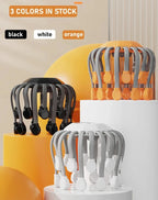 20 Massageköpfe Orange Kopfhaut Kopfmassagegerät Rotlicht Vibrator Octopus Scratcher zur Entspannung Stress Migräne