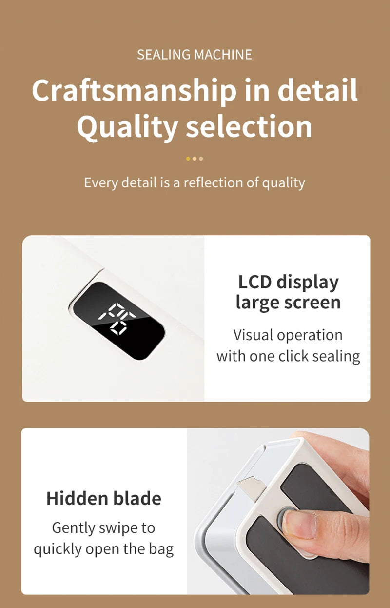Mini-Wärmebeutel-Versiegelungsmaschine, Versiegelungsmaschine für Plastiktüten, wiederaufladbar, für Lebensmittelverpackungen, Heißsiegelgerät, tragbares Thermo-Beutelversiegelungsgerät