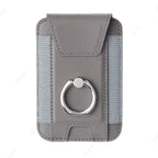 Magsafe-Kartenhalter mit Klappenabdeckung, magnetischer Telefonringständer, PU-Leder, Kartenhalter, Handyhülle für iPhone 13, 14, 15, 16 Pro