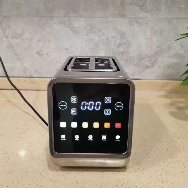 Cafe Elektrischer Touchscreen, digitaler Pop-up-2-Scheiben, intelligente ultradünne Maschine, Sandwichmaker, Brottoaster