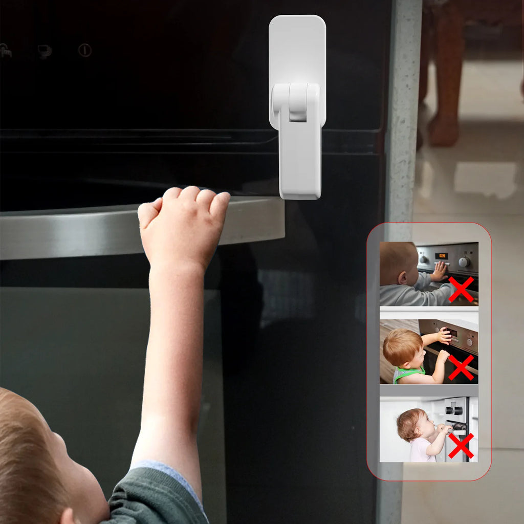 Kinder Sicherheit Schutz Hause Ofen Schloss Baby Sicherheit Zubehör Universal Schrank Schublade Schloss Tür Block Einfach zu Installieren