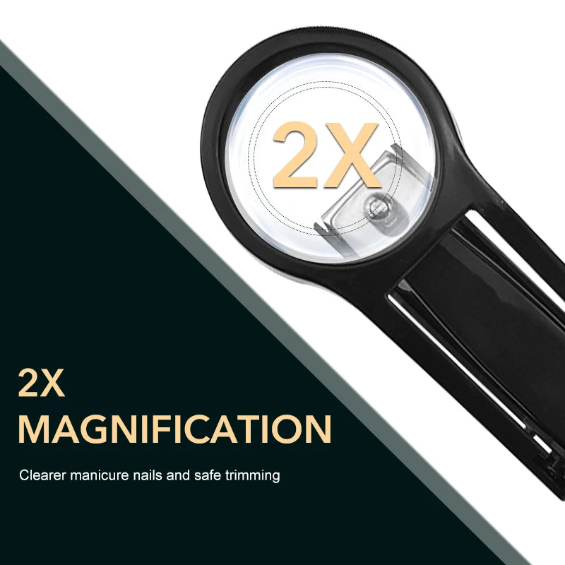 1 Stück Edelstahl-Nagelknipser mit Lupe, Zehennagel-Fingernagelschneider, Nagelschneider für ältere Kinder
