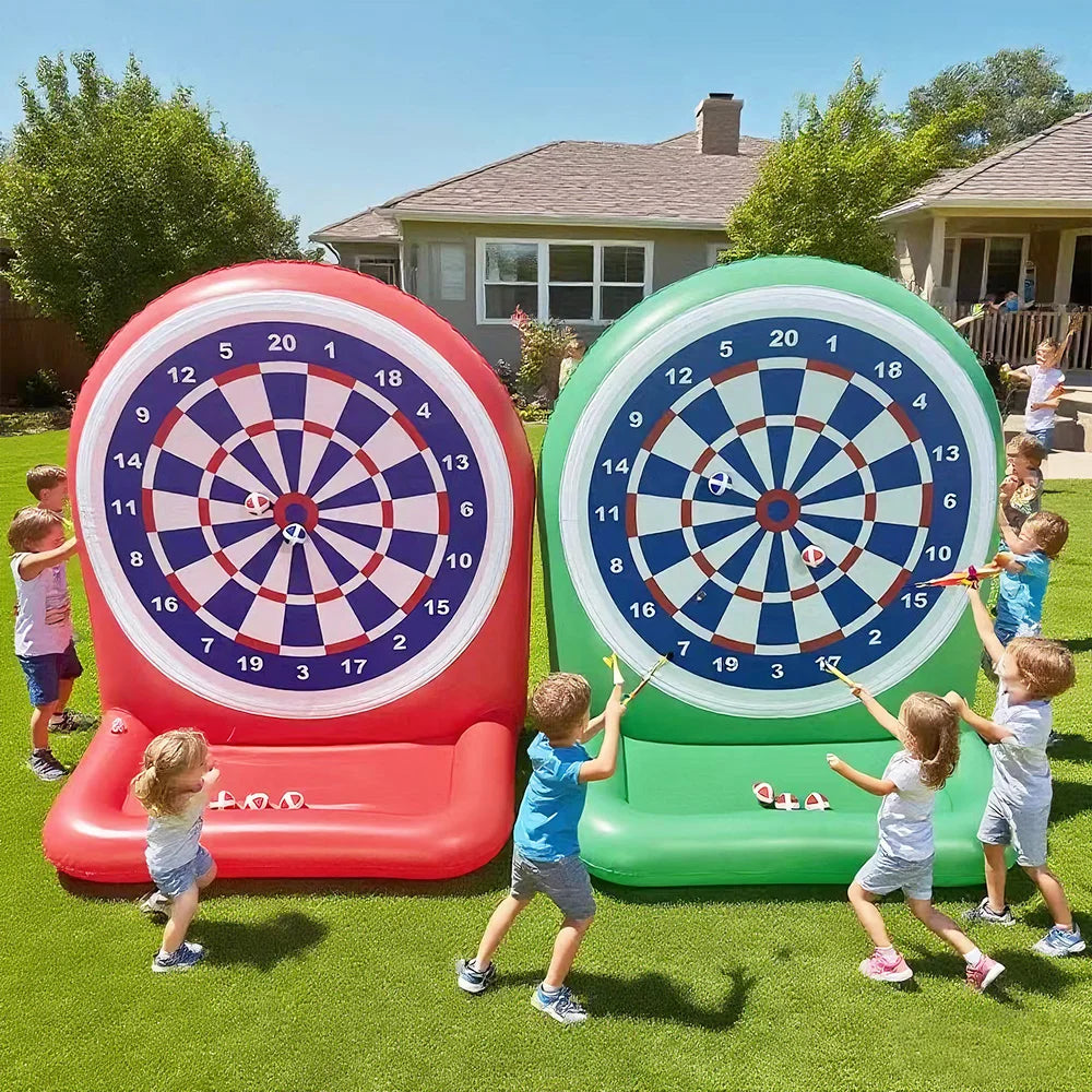 Aufblasbares Klebedart-Wurfspiel – Familien-Gartenspiel für Kinder & Erwachsene | PVC