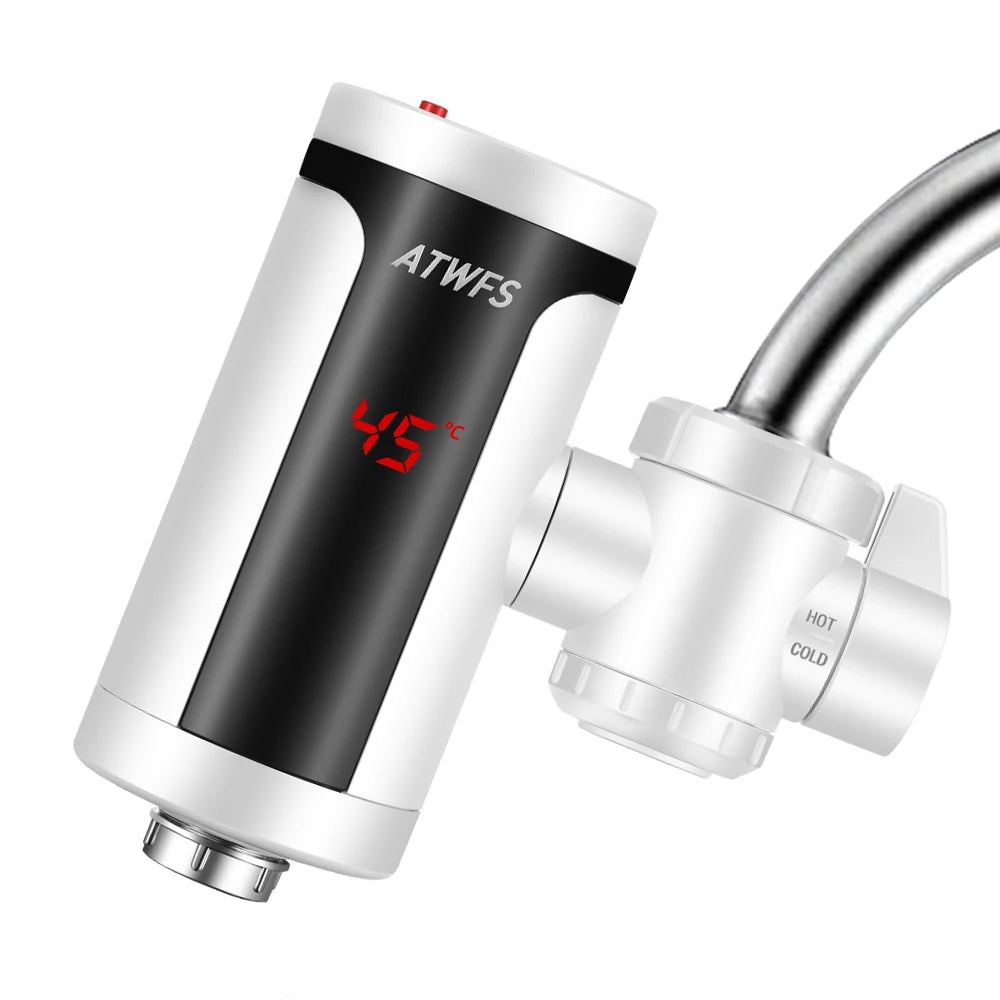 ATWFS 3300 W Instant-Warmwasserhahn, elektrischer Wasserhahn, moderner Durchlauferhitzer, Wasserhahn für die Küche, Warmwasserbereiter