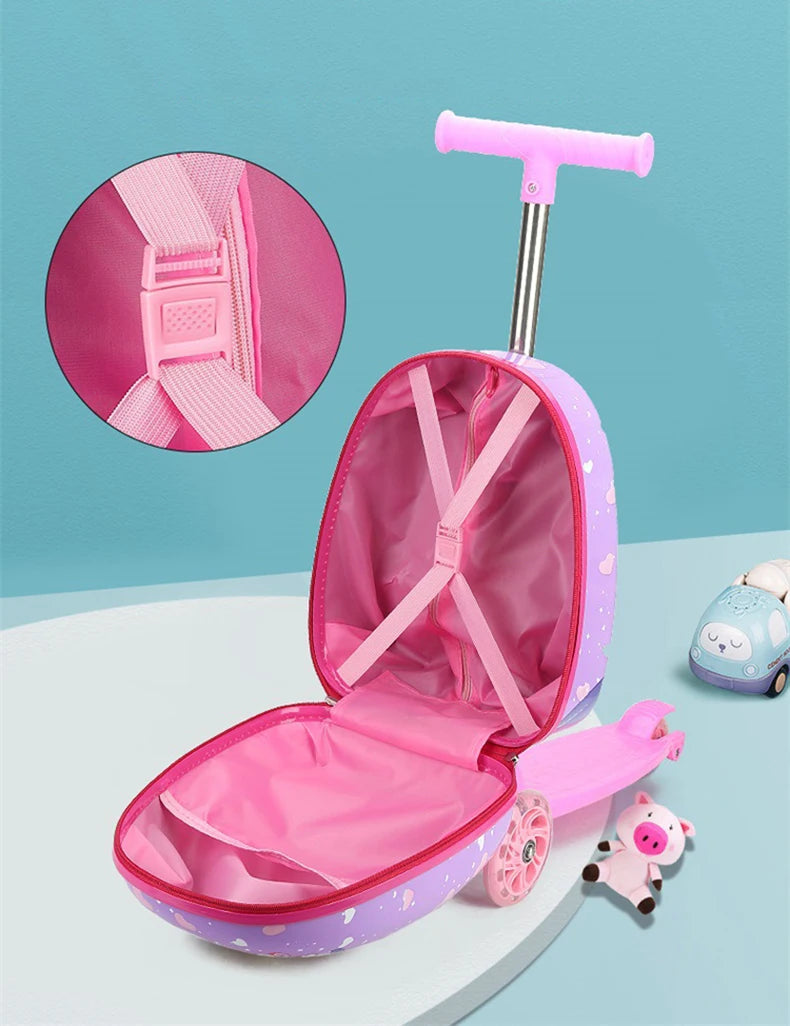 Kinder Cartoon-Trolley auf Rollen – Handgepäck, 55×36 cm, 5 Farben, Unisex