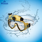 Winait RD34 HD720P Scuba Tauchmaskenkamera – 5MP CMOS, 80 Min. Akku, MicroSD bis 32GB | Blau