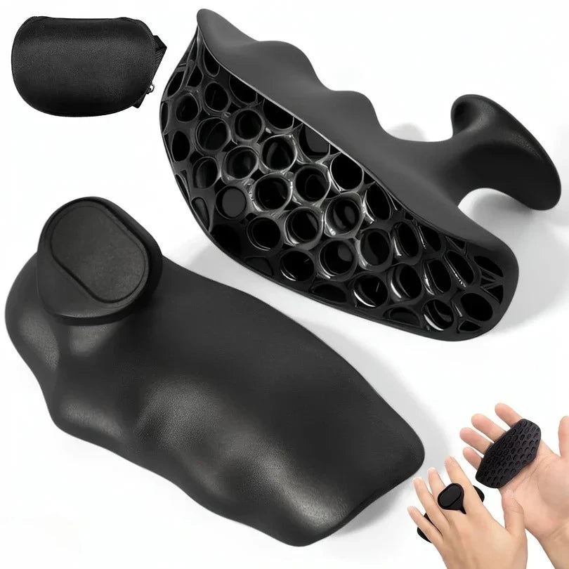 2 Stück rutschfeste Griffpolster aus Silikon fürs Fitnessstudio – Ergonomische Handschützer mit hochdichtem, strukturiertem Design