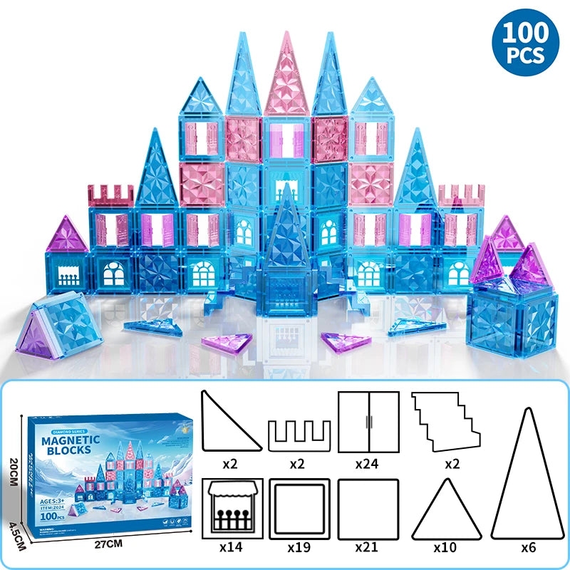 Kinderspielzeug, magnetische Fliesen, Frozen-Set, Klassenzimmer-Essentials, Magnet-Bauspielzeug für Kleinkinder, Vorschule, Montessori-Lernspiele für