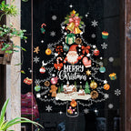 1pc Weihnachten Dekoration Fenster Aufkleber Santa Weihnachten Baum Fenster Glas Aufkleber Poster Neue Jahr Wohnzimmer Dekoration Aufkleber