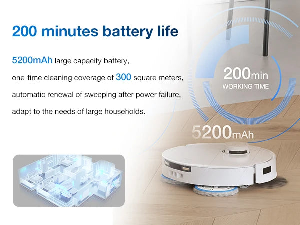 ECOVACS T30C Pro Omni GEN 2 Staubsaugerroboter, Kehren, 25.000 Pa, Staubsaugersammler, Heißluft-Trockenbodenreinigung, Haushaltsgeräte