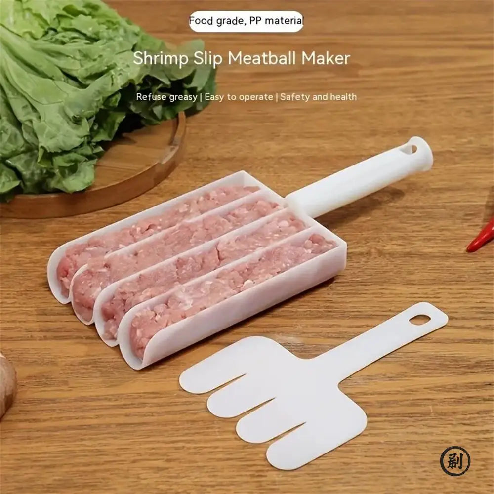 Küche vierfach Reis Fleisch Knödel Maschine, Fisch Frikadelle, Haushaltsform Kunststoff Löffel, Fleischfüllung Verarbeitung