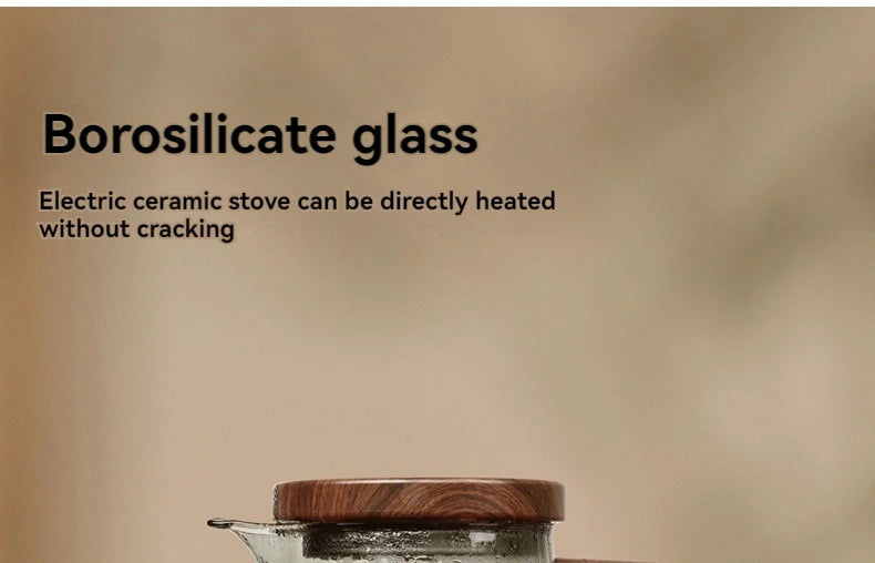 Magnetische Glas Teekanne mit Aufguss Tee kessel Hersteller Aufguss Krug Tee geschirr Küche Essbar Home Tee Kit Glas Teekanne Samowar