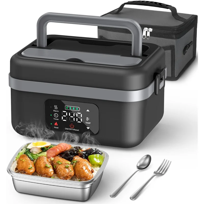 Elektrische Lunchbox mit Akku – 16.000 mAh, kabellos & selbstheizend