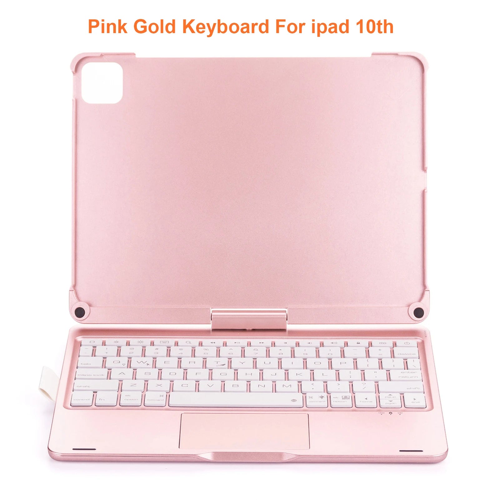 360 Grad drehbare BT-Tastatur für wiederaufladbare kabellose Tastatur und Maus mit 7-Farben-Hintergrundbeleuchtung für iPad 10,2/10,5 Zoll