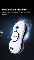 DIVEDEER Weißer/schwarzer Fensterputzroboter, elektrischer Fensterputz mit hoher Saugkraft, doppelseitiger Glasstaubsauger, Wasserspray