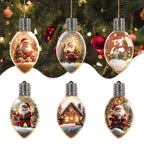 6 Stück Wunschflasche Weihnachtsbaum Anhänger Dekoration Acryl Weihnachtsanhänger Kinder Geburtstag Party Geschenke Weihnachtsschmuck