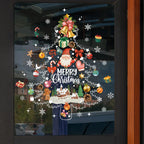 1pc Weihnachten Dekoration Fenster Aufkleber Santa Weihnachten Baum Fenster Glas Aufkleber Poster Neue Jahr Wohnzimmer Dekoration Aufkleber