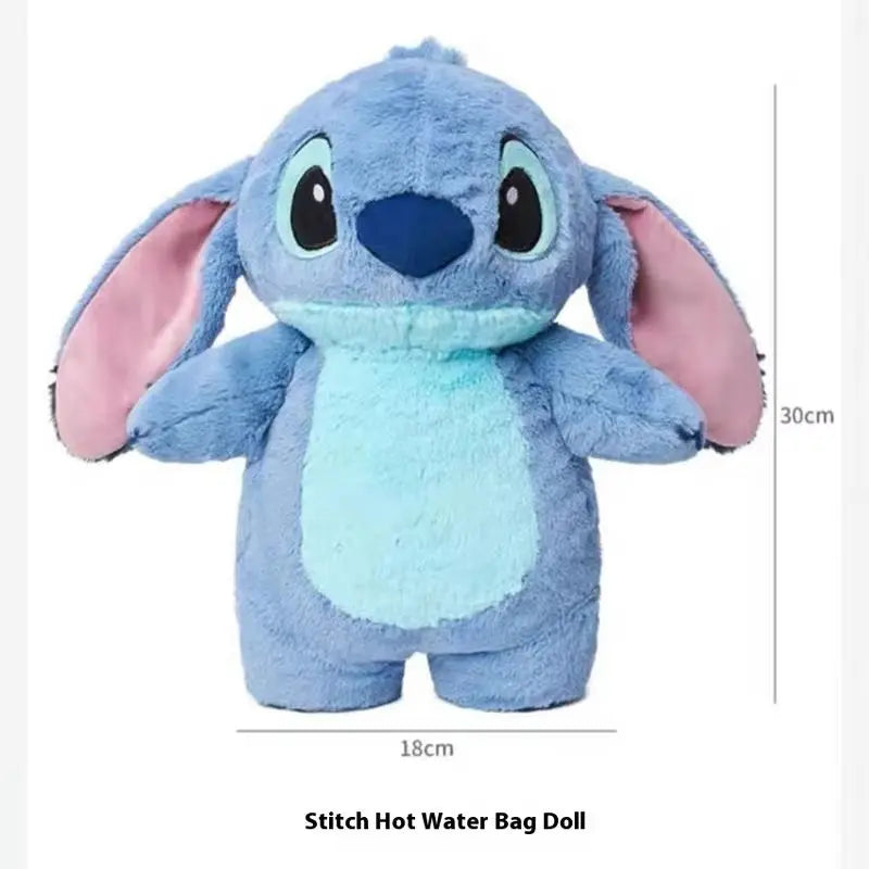 Stitch Anime Winter Extra große Plüsch-Wärmflasche für Damen, Zuhause, Wasserfüllung, Handwärmer, Urlaubsgeschenk für Freundin