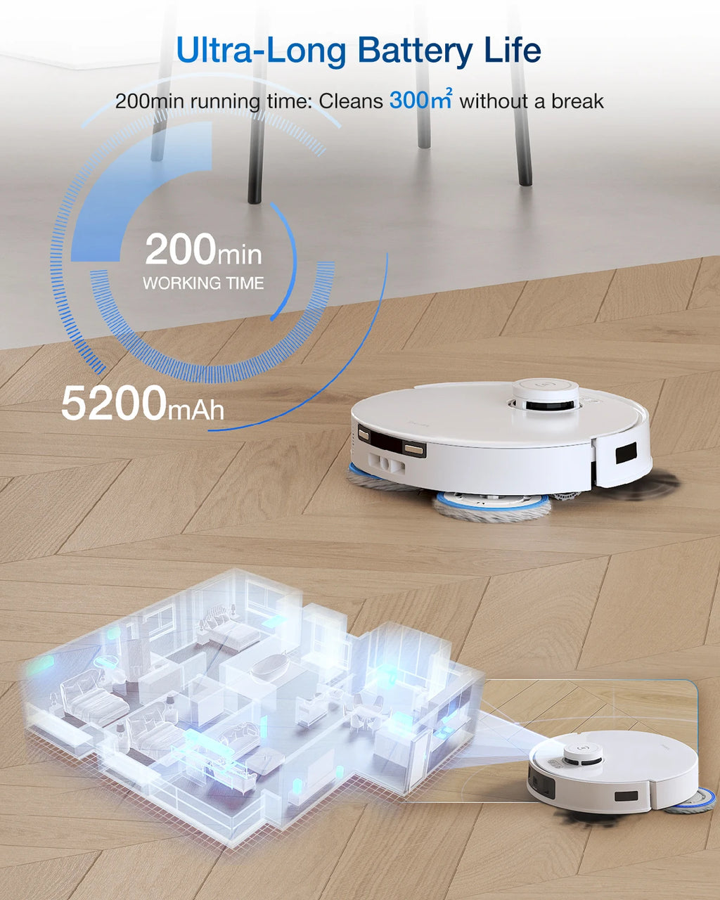 ECOVACS T30C Pro Omni GEN 2 Staubsaugerroboter, Kehren, 25.000 Pa, Staubsaugersammler, Heißluft-Trockenbodenreinigung, Haushaltsgeräte