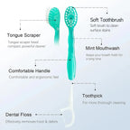 Tragbare 5-in-1-Zahnbürste mit Zahnseide (8/16 Stück)