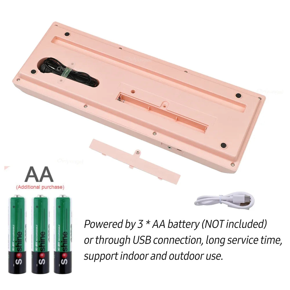 37-Tasten elektronische Klaviertastaturen mit Mikrofon, wiederaufladbar, Lernspielzeug, Musikinstrument, Geschenke für Jungen und Mädchen
