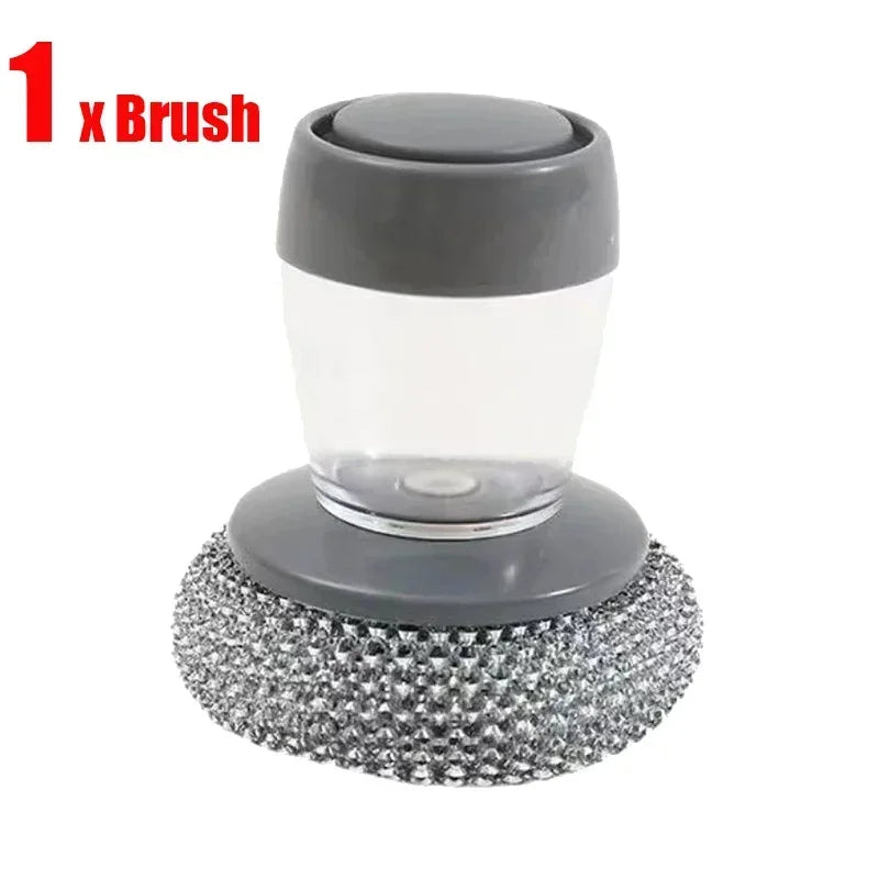1 ~ 10PCs Geschirrspülbürste mit Seifenspender, automatische Seifenflüssigkeit, Topfbürste, Küchenreinigungsbürsten, Werkzeug