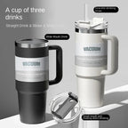 40-Unzen-Autobecher, isolierter Strohbecher aus Edelstahl 304, Eisbecher, Auto-Wasserbecher