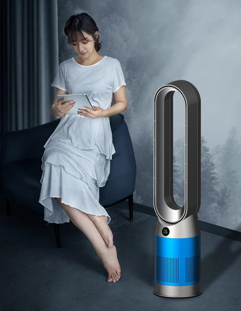 42-Zoll-220-V-Lüfter ohne Flügel, Dual-Purpose-Kühlung und Heizung, leise Heizung für zu Hause, schnelle Luftzirkulation und Reinigungsturm