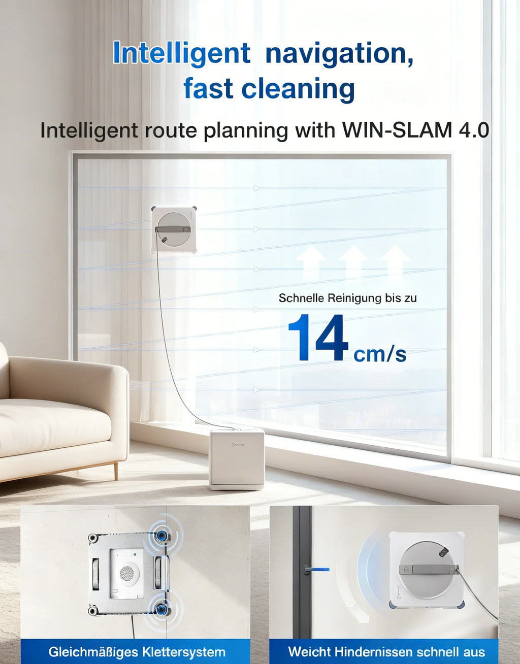 ECOVACS WINBOT W2S OMNI Kristallstaubsauger Roboter Fensterwascher Elektrische Fensterreinigungsmaschine AI Smart Home Appliance