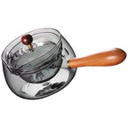 Schicke rotierende Teekanne, Glasfilter, Teekessel, Büro, Party, Reisen, praktische dekorative Filter-Teekanne