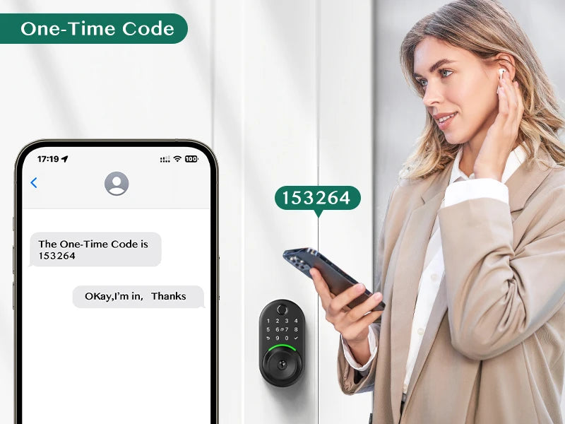 Intelligentes Tastatur-Türschloss mit Knopf, Yamiry-Digitalschloss mit schlüssellosem Zugang und Griff, elektronischer Fingerabdruckknopf für die Haustür, Gen