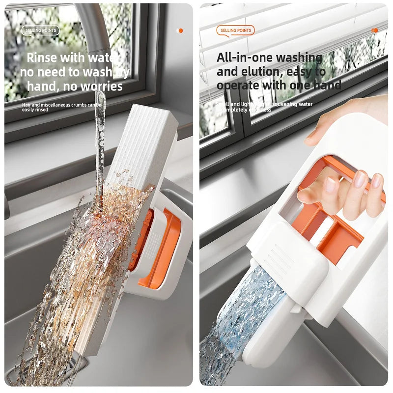 Mini-Schwammmopp, handfreies Waschen, tragbarer Mini-Mopp mit super saugfähigem Mopp für die Reinigung von Schreibtischböden, Badezimmern, Küchen, Glas und Autos