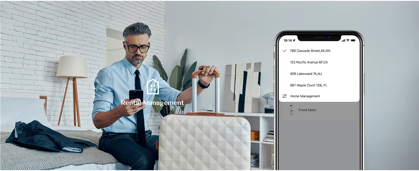 Intelligentes Tastatur-Türschloss mit Knopf, Yamiry-Digitalschloss mit schlüssellosem Zugang und Griff, elektronischer Fingerabdruckknopf für die Haustür, Gen